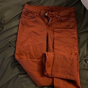 7 For All Mankind jeans rust orange